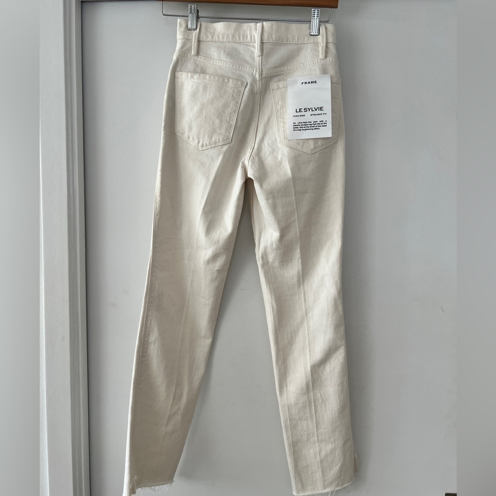 Frame Denim White Straight-Leg Jeans - Picture 2 of 7